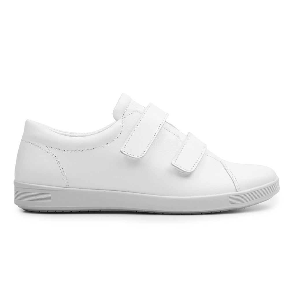 Produktbild 3 - Minfot Aveny Skinn Sneaker med Kardborreband Vit
