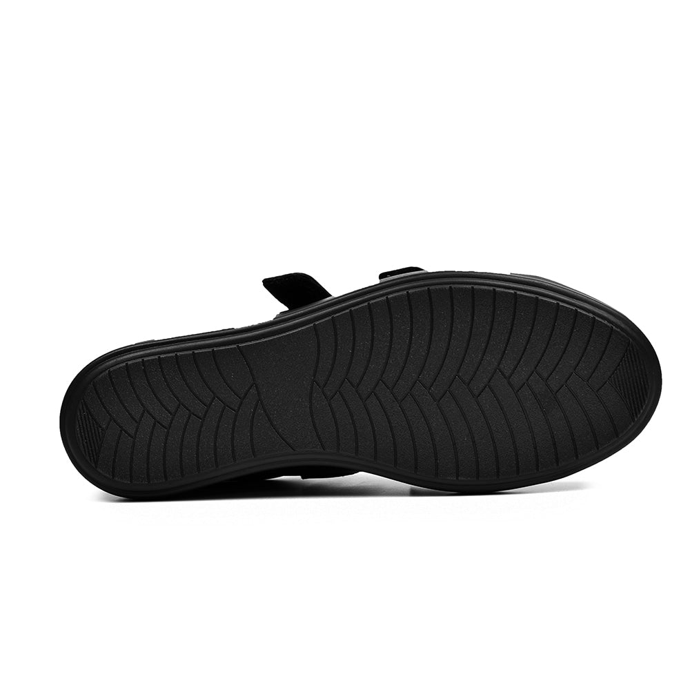 Produktbild 6 - Minfot Aveny Skinn Sneaker med Kardborreband Svart