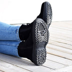 Minfot Boots Nora Semsket skinn Svart
