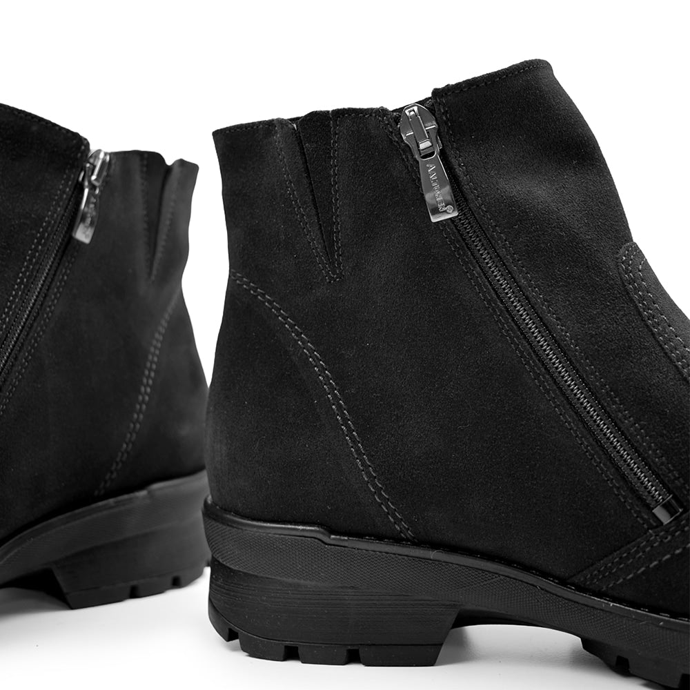 Minfot Aaltonen Brede Boots Grip+ Vasa Semsket skinn Ull Svart