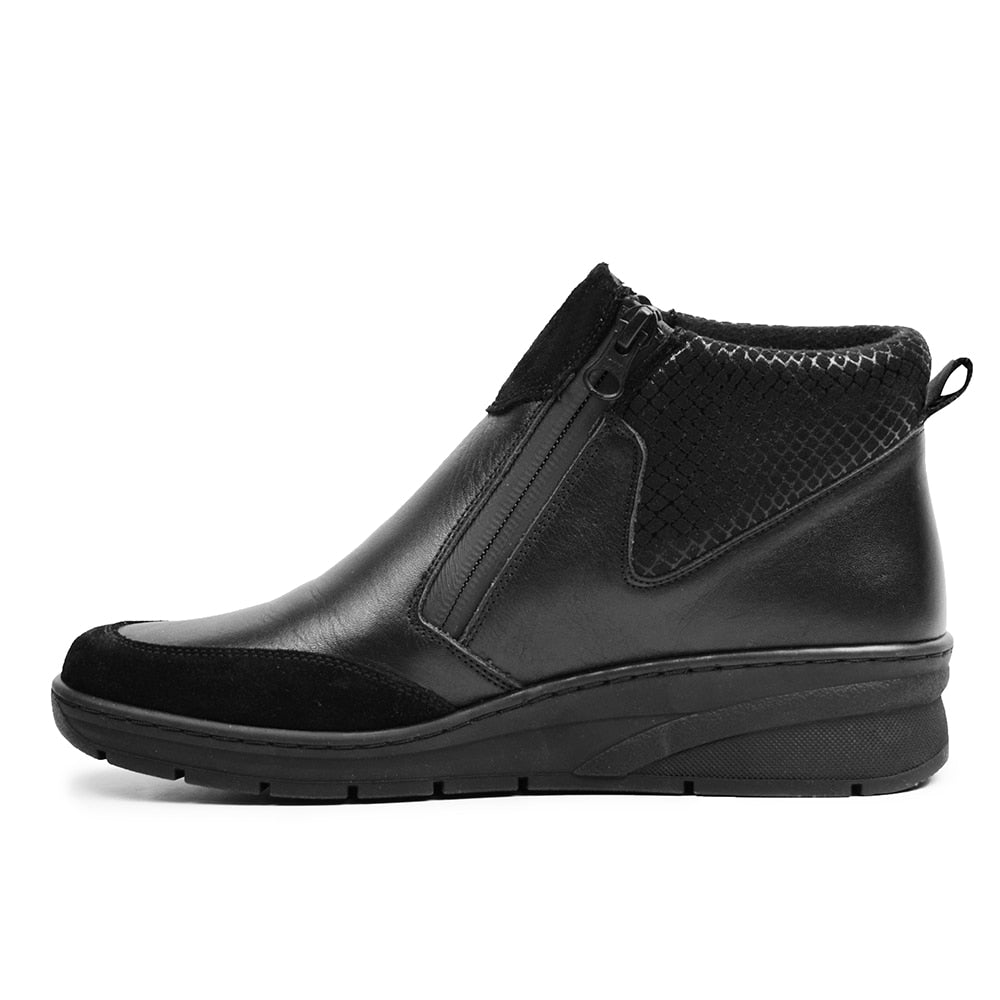 Minfot Hilma Boots med Glidelås TEX-membran Svart