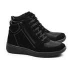 Minfot Helga Støvel med Glidelås Stretch TEX-membran Svart