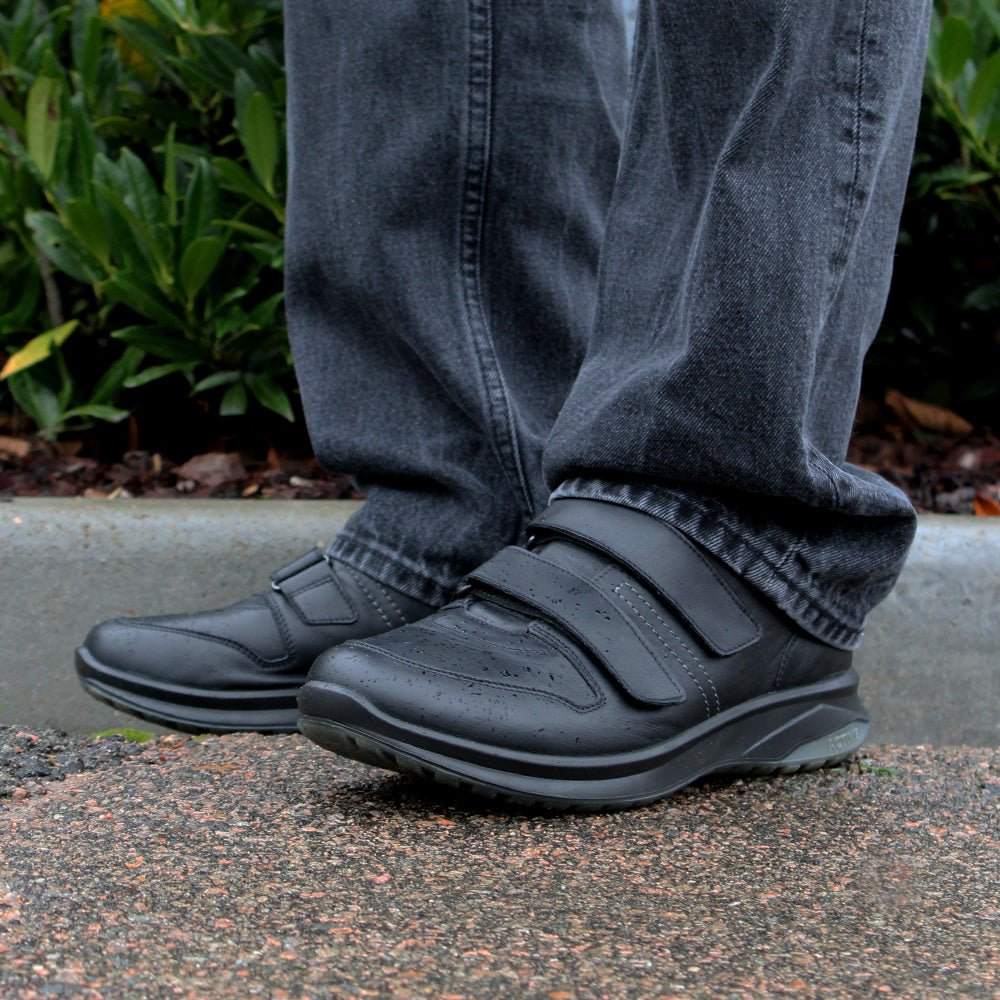 Produktbild 12 - Minfot Grip Sko med Borrelås TEX Skinn Svart