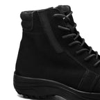 Minfot Boots Nora Semsket skinn Svart