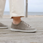 Minfot Aveny Sneaker Dame Semsket skinn Khaki