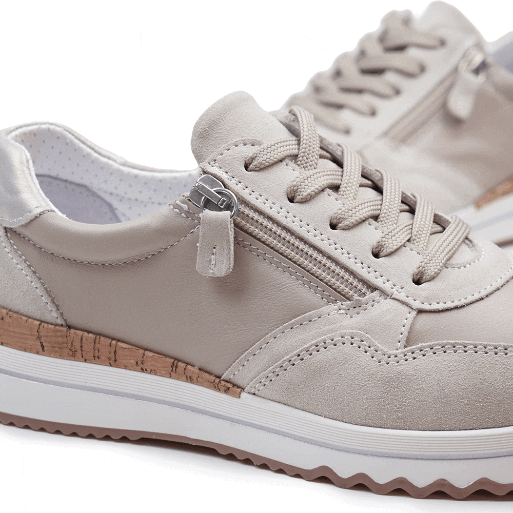 Produktbild 10 - Minfot Alley Sneaker Stretch med glidelås, beige.