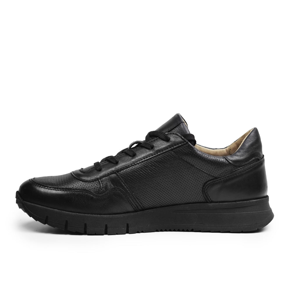 Minfot Max Comfort Sneakers Zip Skinn Svart