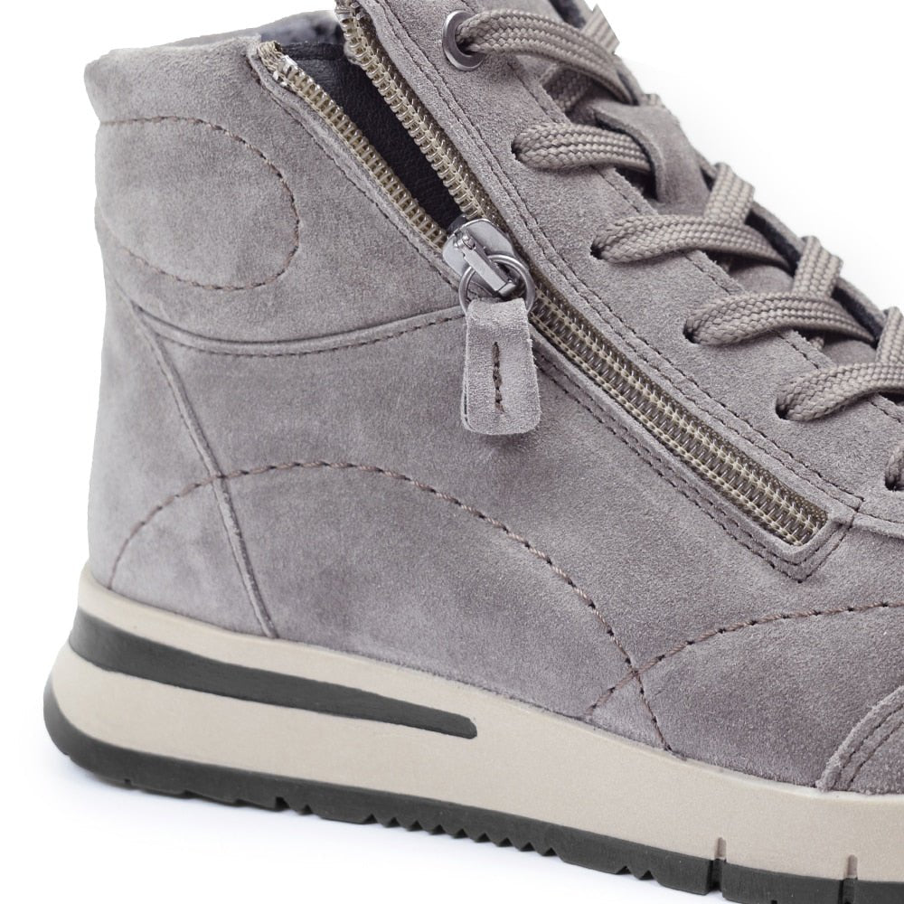 Minfot Luna Høy Sneaker Dame Semsket skinn Taupe