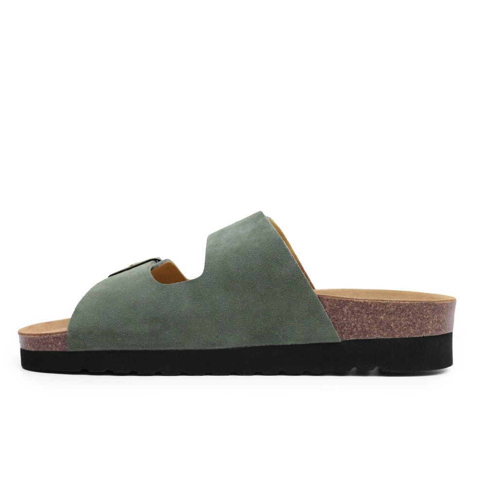 Minfot Moa Sandaler Dame Myk Bio Semsket Skinn Grønn