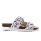 Minfot Sandaler Myk Bio Tropical Flowers Hvit