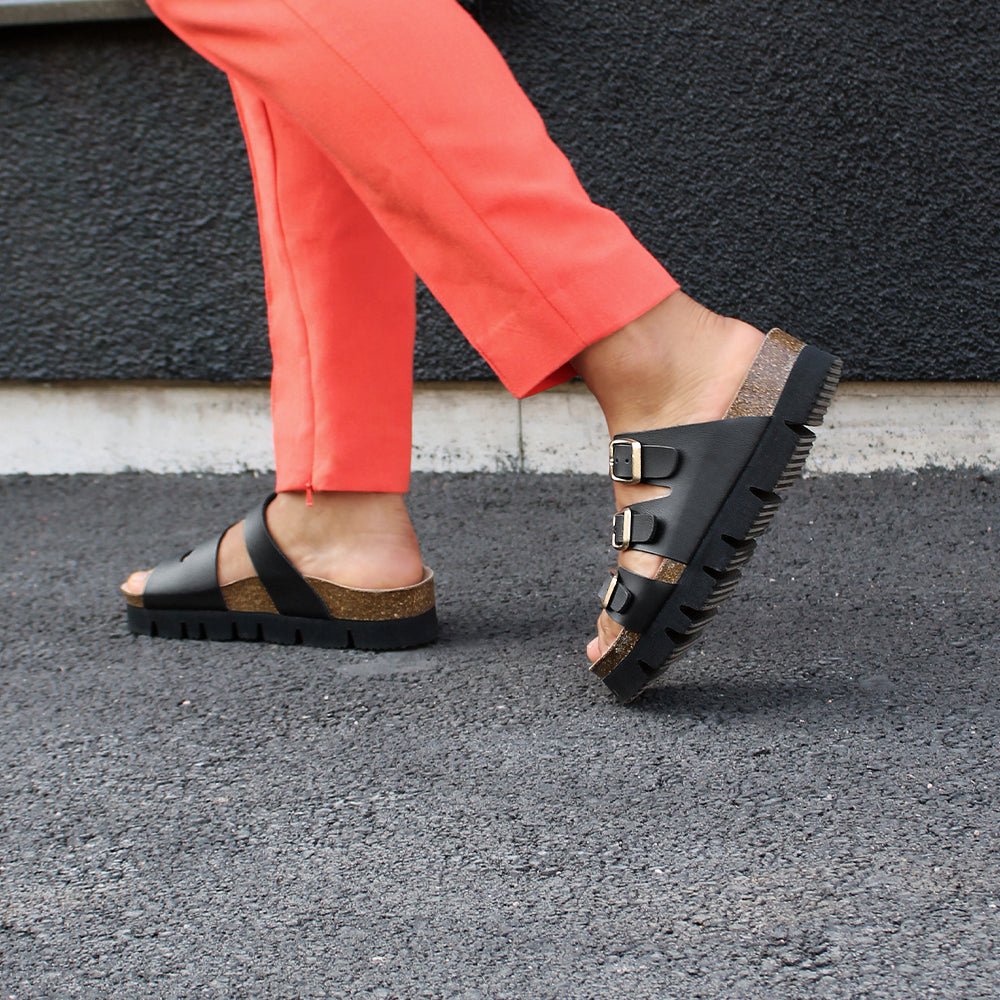 Minfot Upstep Lux Sandaler Dame Svart