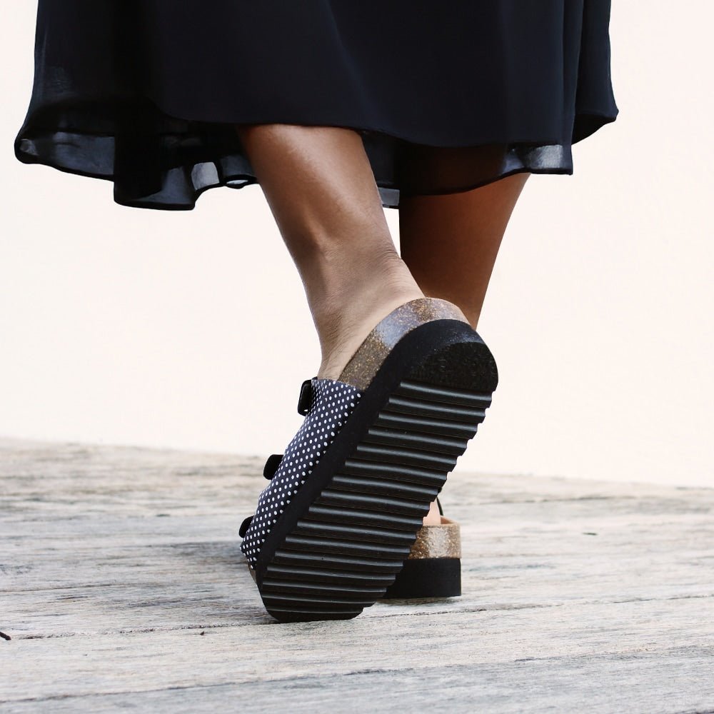 Minfot Dots Sandaler Dame Myk Bio Svart