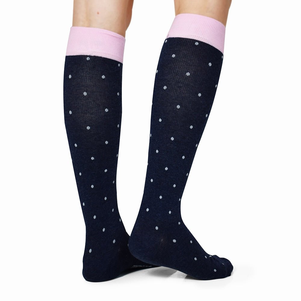 Minfot Støttestrømper Bomull Eco Dot Grey 1-pk