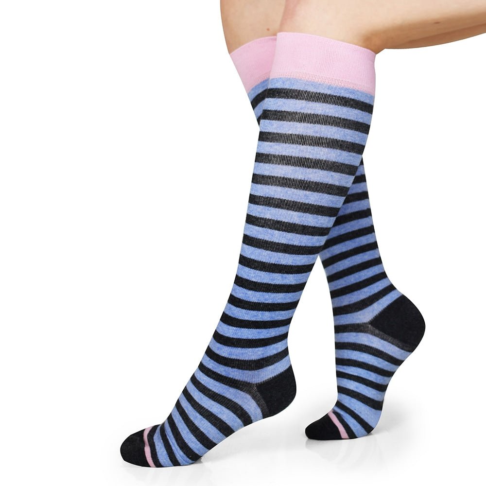 Minfot Støttestrømper Bomull Eco Line Blue 1-pk