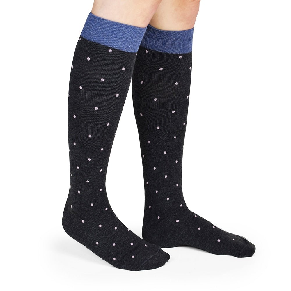 Produktbild 2 - Minfot Støttestrømper Bomull Eco Dot Pink