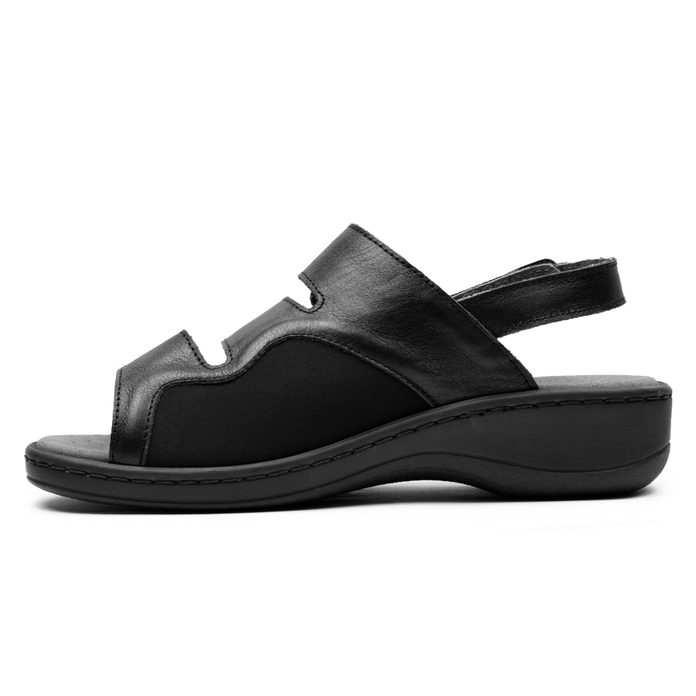 Minfot Sandaler Hallux Valgus Dahlia Hælrem Svart