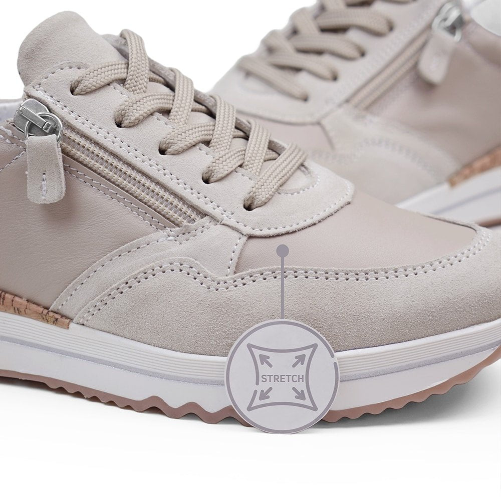 Produktbild 9 - Minfot Alley Sneaker Stretch med glidelås, beige.