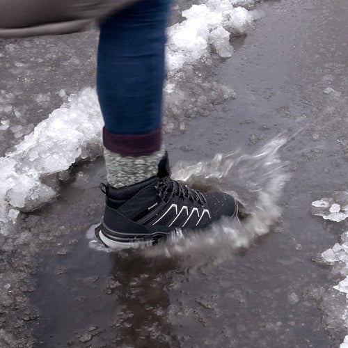 Minfot Stride Mid Sko Unisex Vanntett TEX Svart