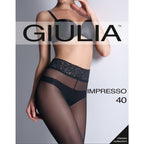 Giulia Impresso Nylonstrømpebukser 40 den Svart 1-pk