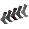 Minfot Strømper Merinoull Stripete Bordo Mix 5-pk