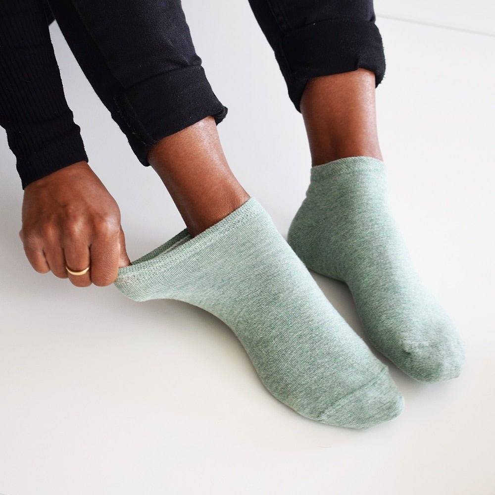 Produktbild 2 - Minfot Bomullssokker Sneaker Sensitive Pastell 5-pakning