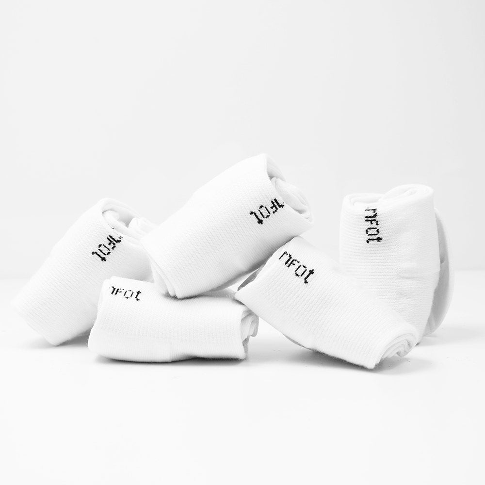 Minfot Strømper Quarter Merinoull Hvit 5-pk