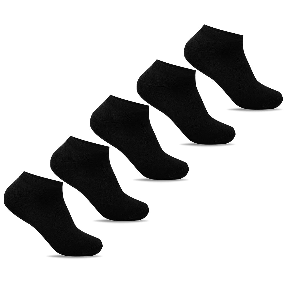 Minfot Bambusstrømper Sneaker Sensitive Svart 5-Pack