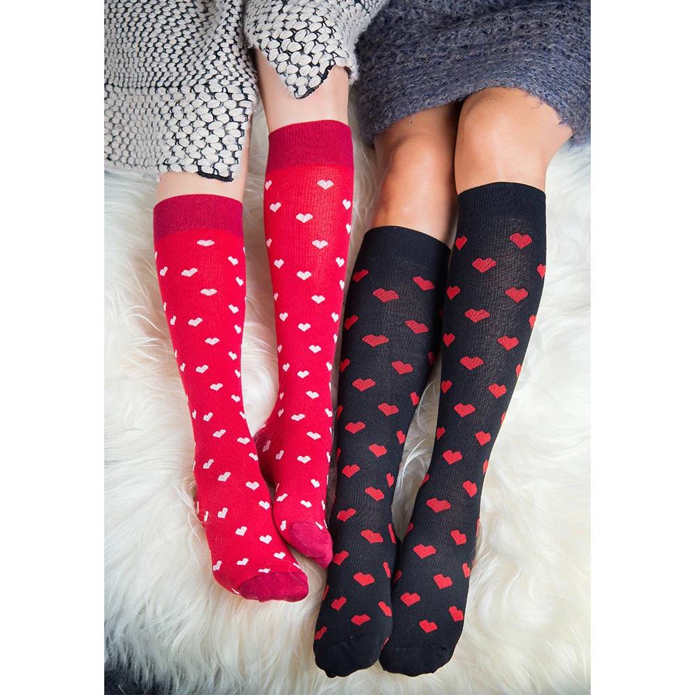 SupCare Støttestrømper Bomull Hjerte Rød
