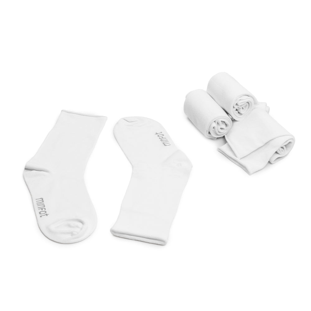 Produktbild 4 - Minfot Sensitive Bambus Strømper Hvit 5-pk
