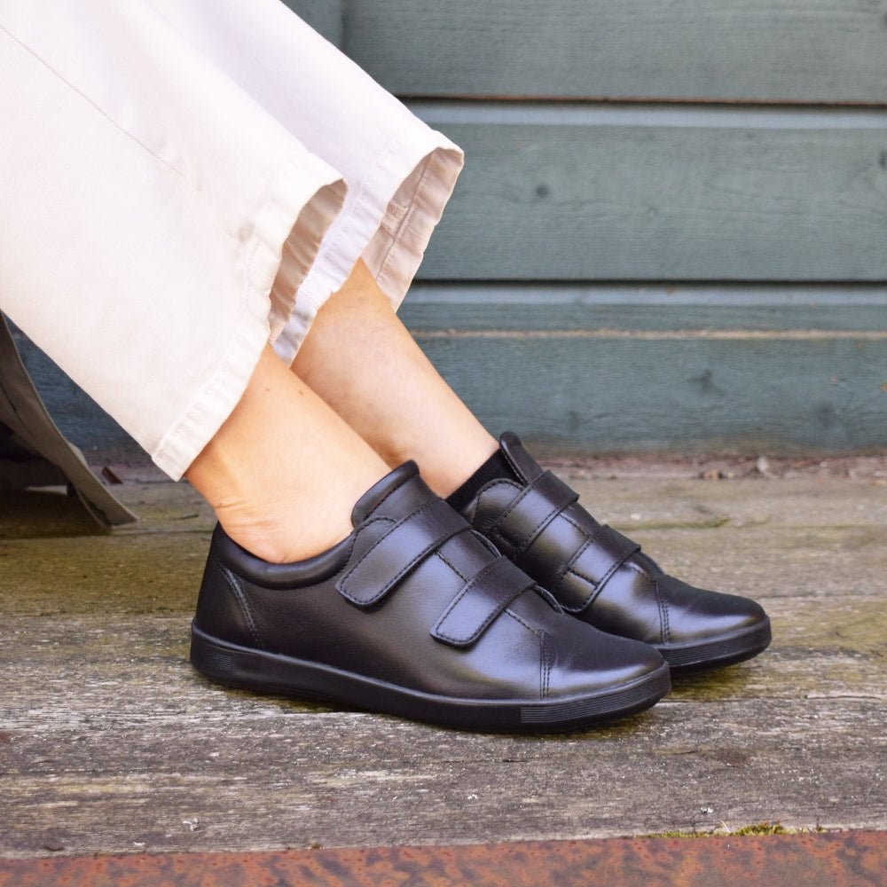 Produktbild 12 - Minfot Aveny Skinn Sneaker med Kardborreband Svart