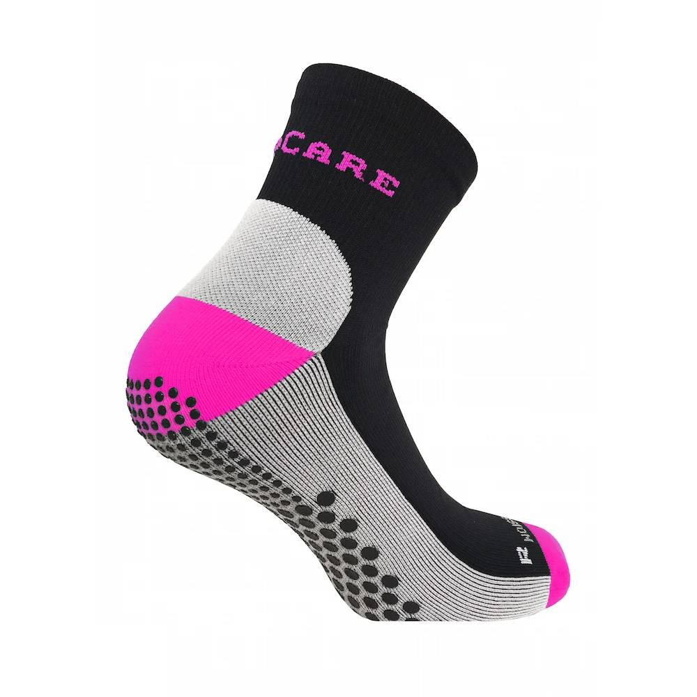 SupCare Kompresjonssokker Antiskli Svart Rosa