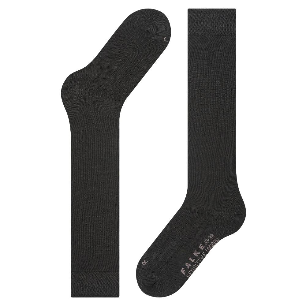 Falke Sensitive London Knestrømper Dame Bomull Svart 1-pk