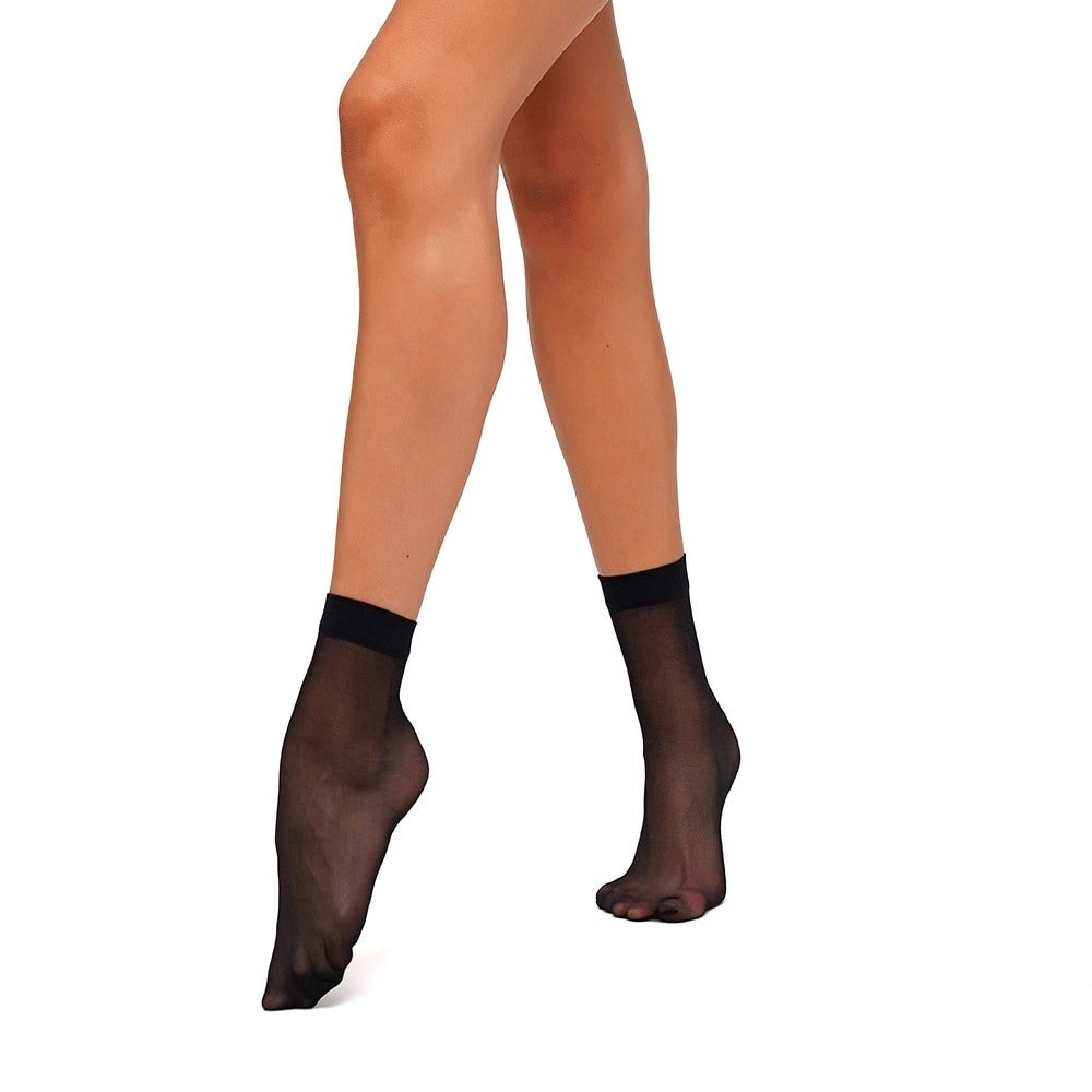 Giulia Easy Nylonstrømper Ankel 2-pack 40 den Svart