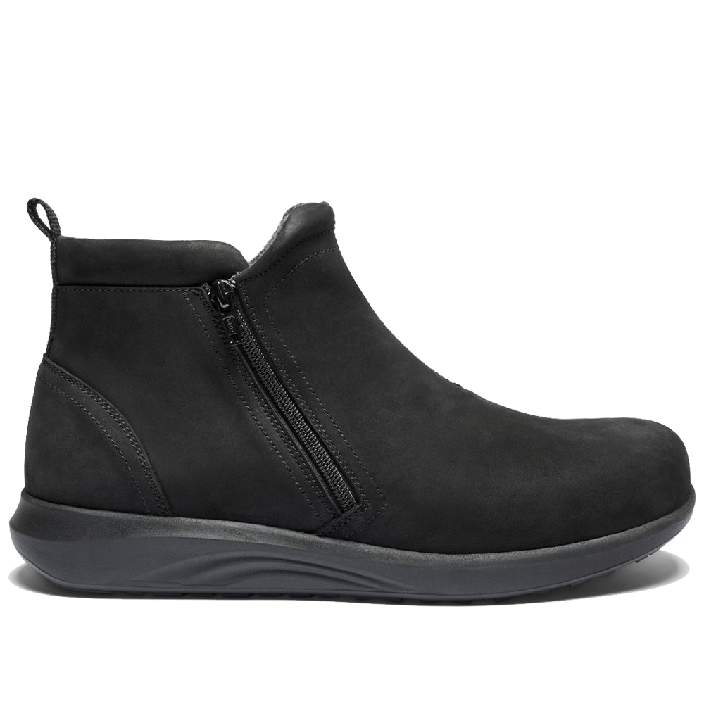 New Feet Frankie Extra Breda Boots dragkedja Nubuck Tex Svart