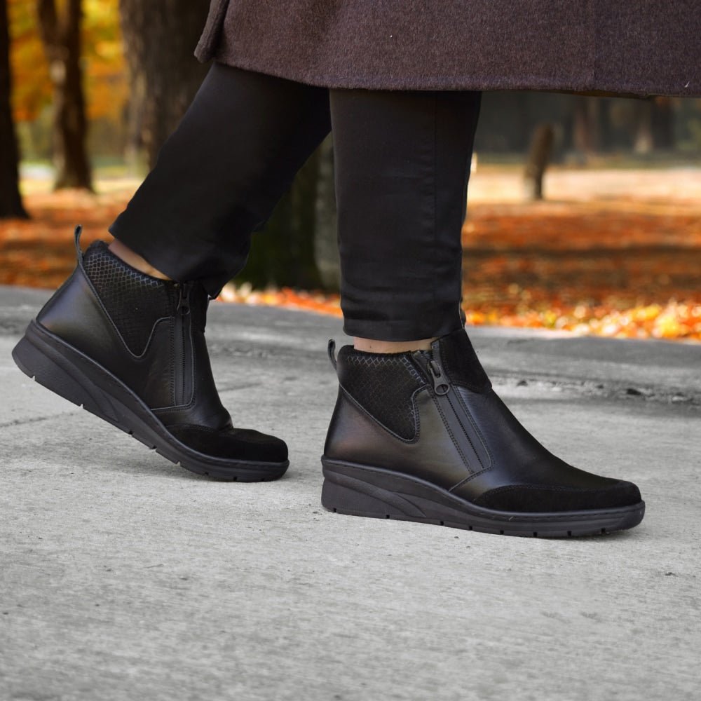 Minfot Hilma Boots med Glidelås TEX-membran Svart