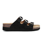 Minfot Sandal Myk Bio Svart Semsket skinn