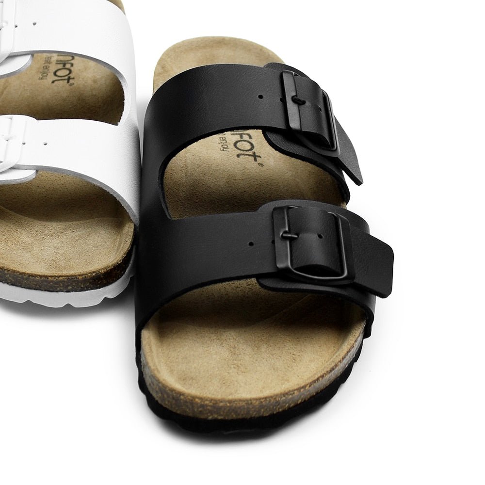 Minfot Softstep Sandaler Dam Biosandal 2-remmer Svart