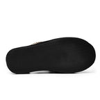 Minfot Saueskintøfler Slip-on Myre med såle Svart