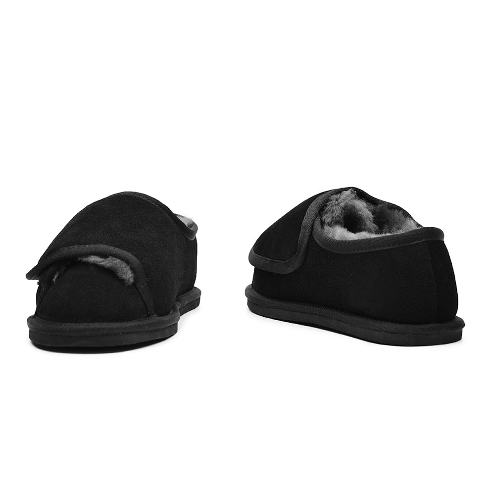 Minfot Saueskinntøfler Åpnesbar Spesialsko Molde Svart