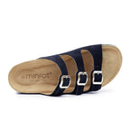 Minfot Sandal Myk Bio Svart Semsket skinn