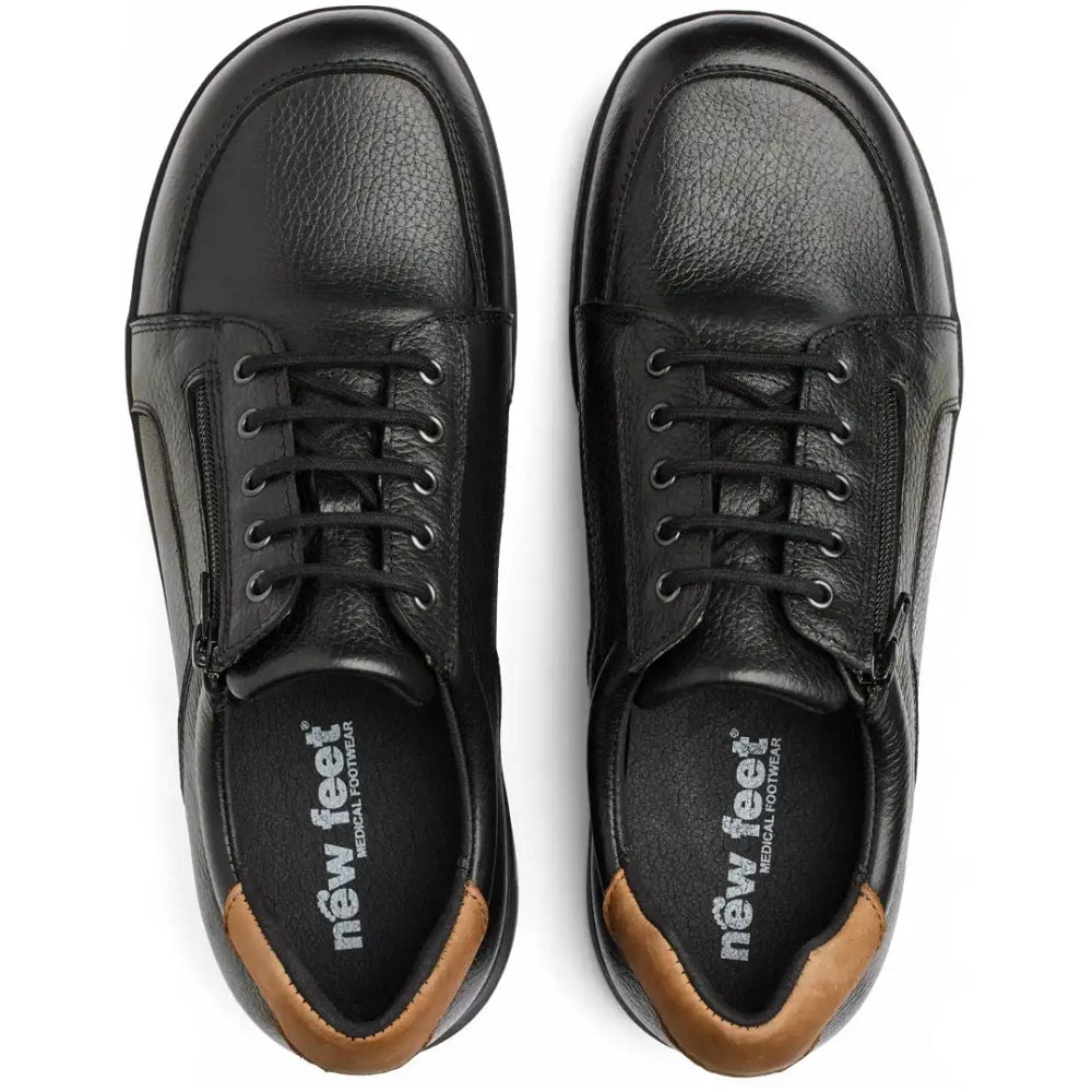 Produktbild 3 - New Feet Magne Extra Breda Skor Herr Svart