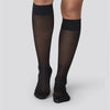 Swedish Stockings Nylonstrømper Kne Bea 30 DEN Svart