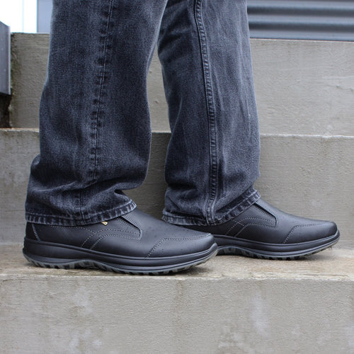 Minfot Rex Loafer Herre Vannavvisende TEX Skinn Svart