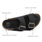 Minfot Massasje Sandaler Bio Semsket skinn Svart