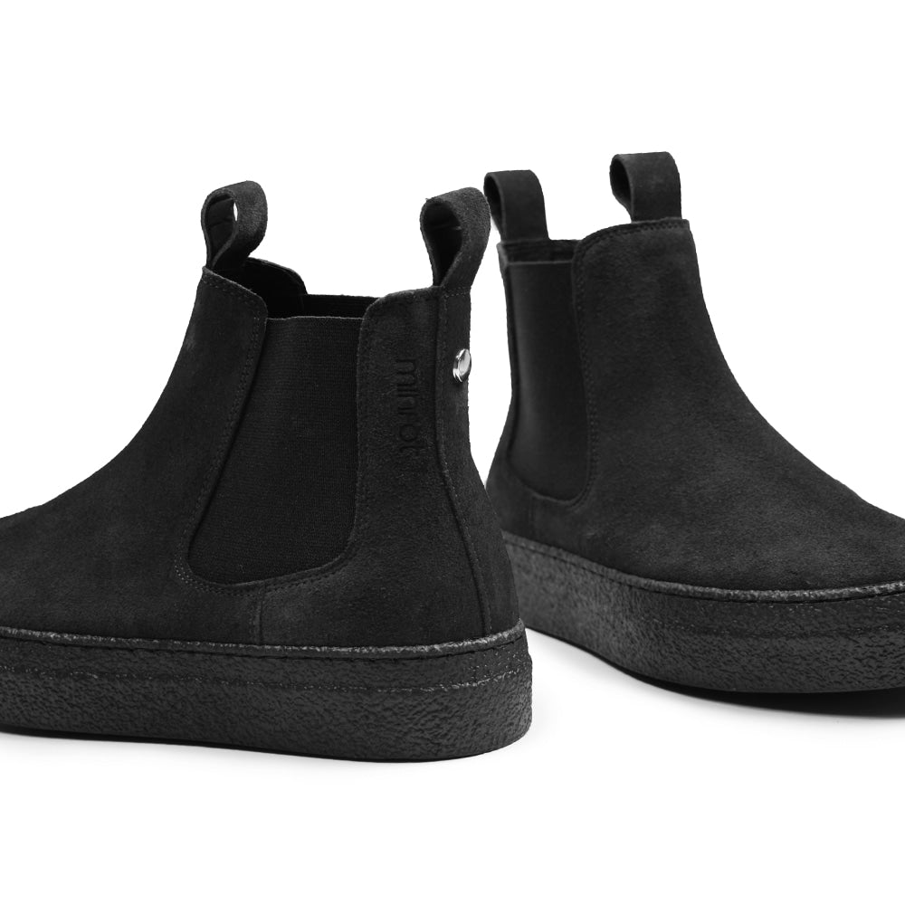 Minfot Chelsea boots Visby Dame Semsket skinn Svart