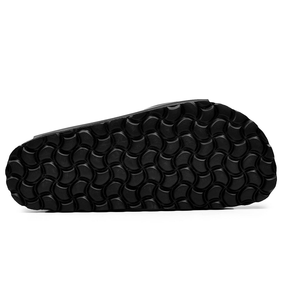 Minfot Uni Bred Biosandal Skinn Svart