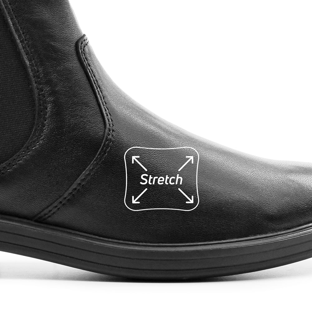 Minfot Bou Chelsea boots med zip Stretch Skinn Svart
