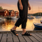 Sköna Marie Shell Damesandal Svart