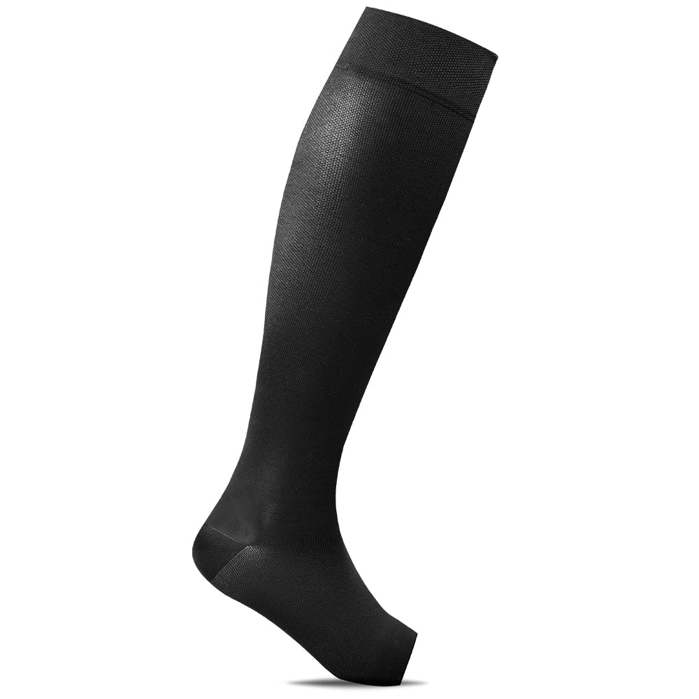 Minfot Tynne Støttestrømper Everyday Åpen Tå Svart 1-pk