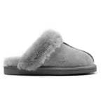 Minfot Saueskinntøfler Slip-on Duved med såle Lysgrå